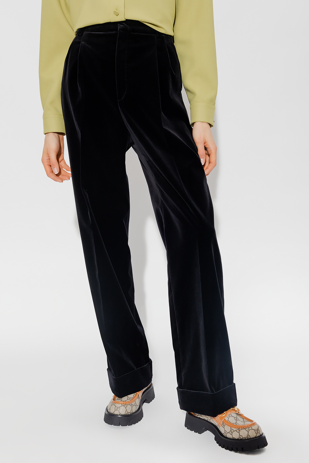 Black Velvet Brand trousers Gucci - SchaferandweinerShops